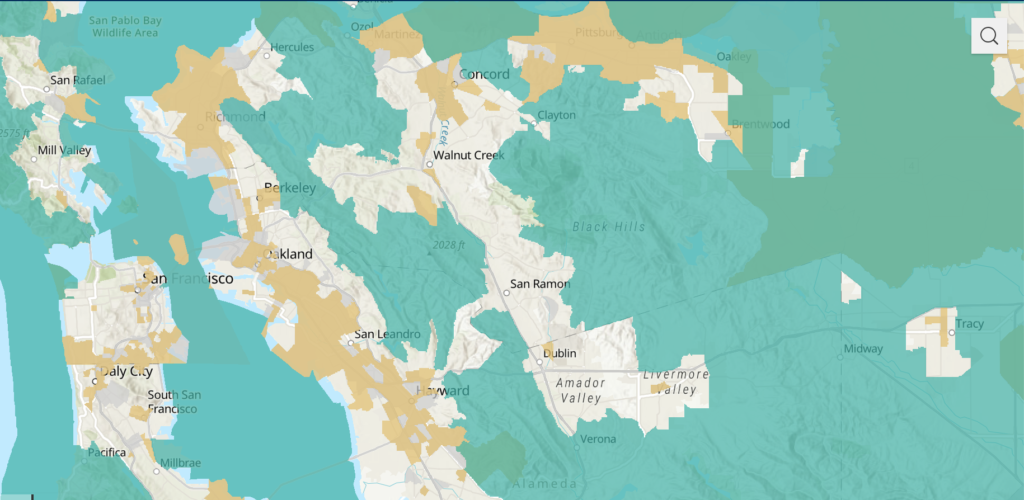 Bay Area census tract map